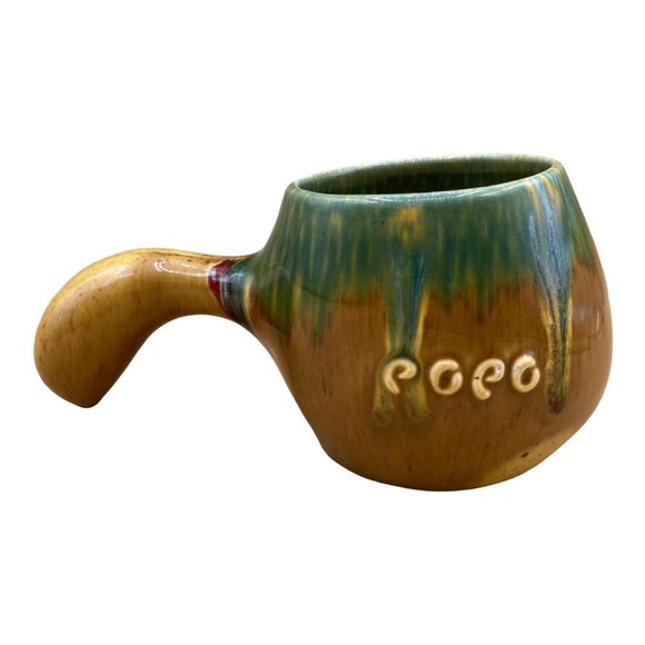 Vintage Popo Galsini Pasadena Gourdware Rare Tiki Mug Gourd Shaped 1950's - Picture 1 of 12